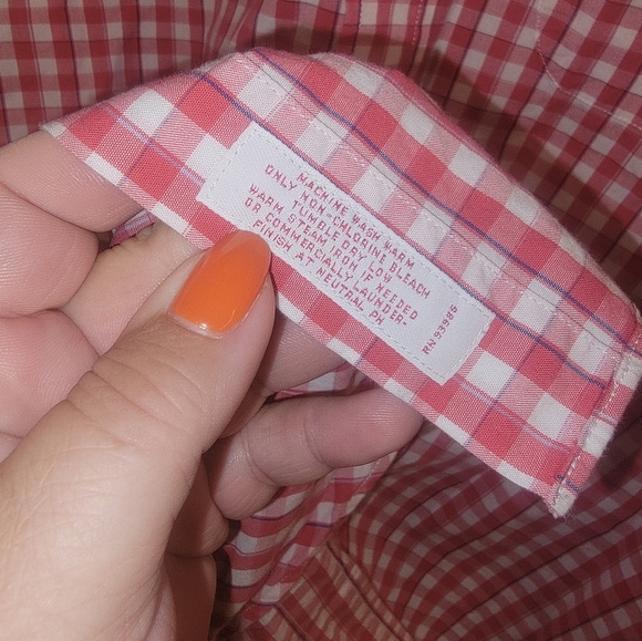 Mens sz S Brooks Brothers Red White checked Preppy Shirt 346 Original Polo - Picture 2 of 6